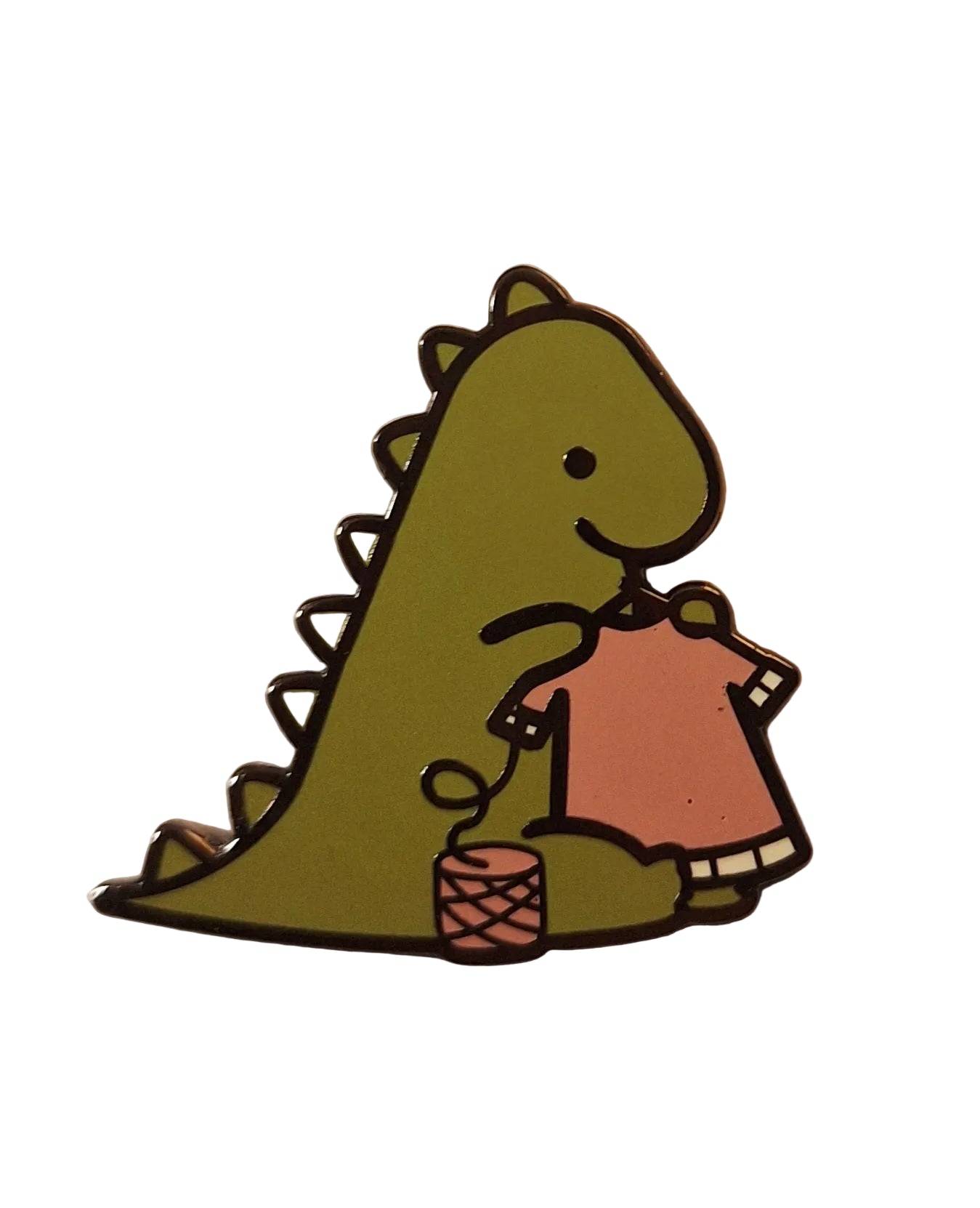 Pin's dino au tricot