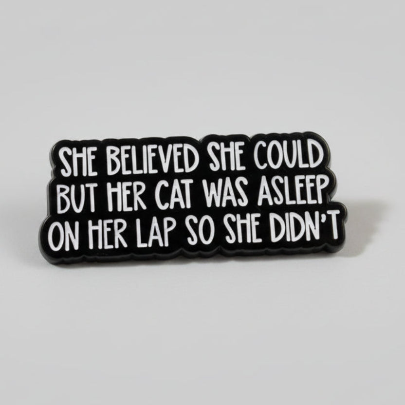 Pin's "chat sur les genoux"