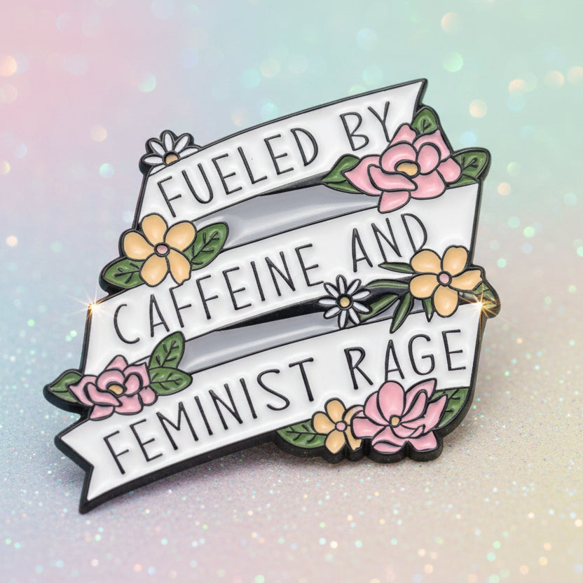 Pin's -  "fueled by caffeine..."