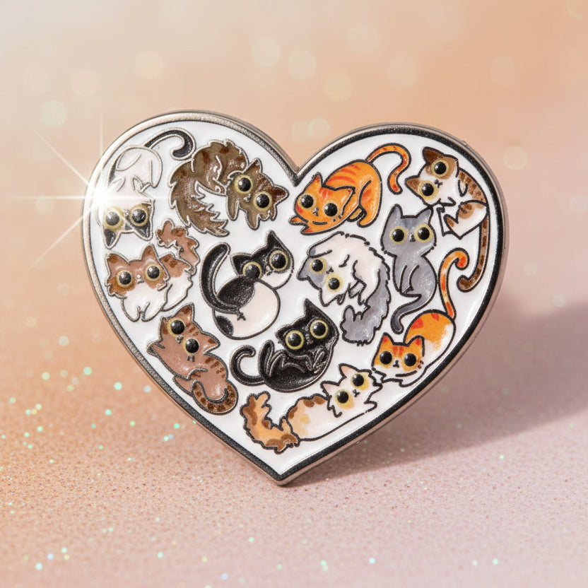 Pin's - chats coeur