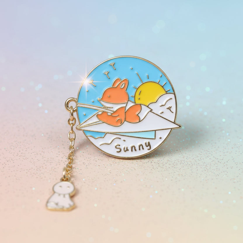 Pin's - renard a la peche