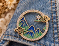 Broche Paysage montagne