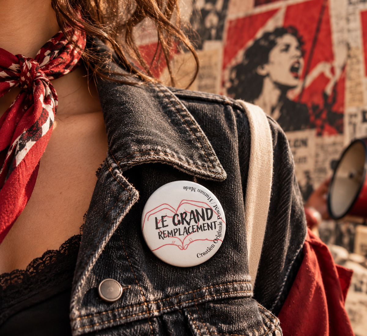 Badge Création originale PowM – Le grand remplacement