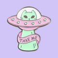 Alien Cat Pin — fond