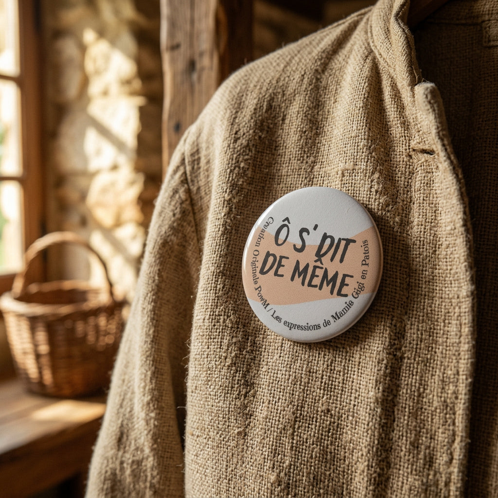 Badge rond Ô S'dit De Meme — badge seul