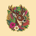 Cerf Floraison — fond