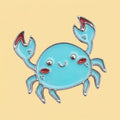 Crabe Enamel Pin — fond