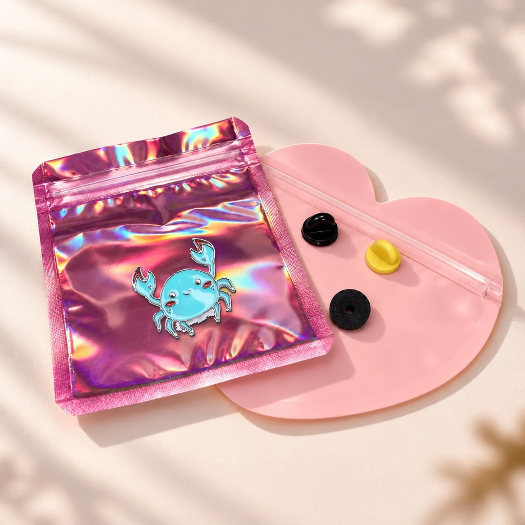 Crabe Enamel Pin — pochette