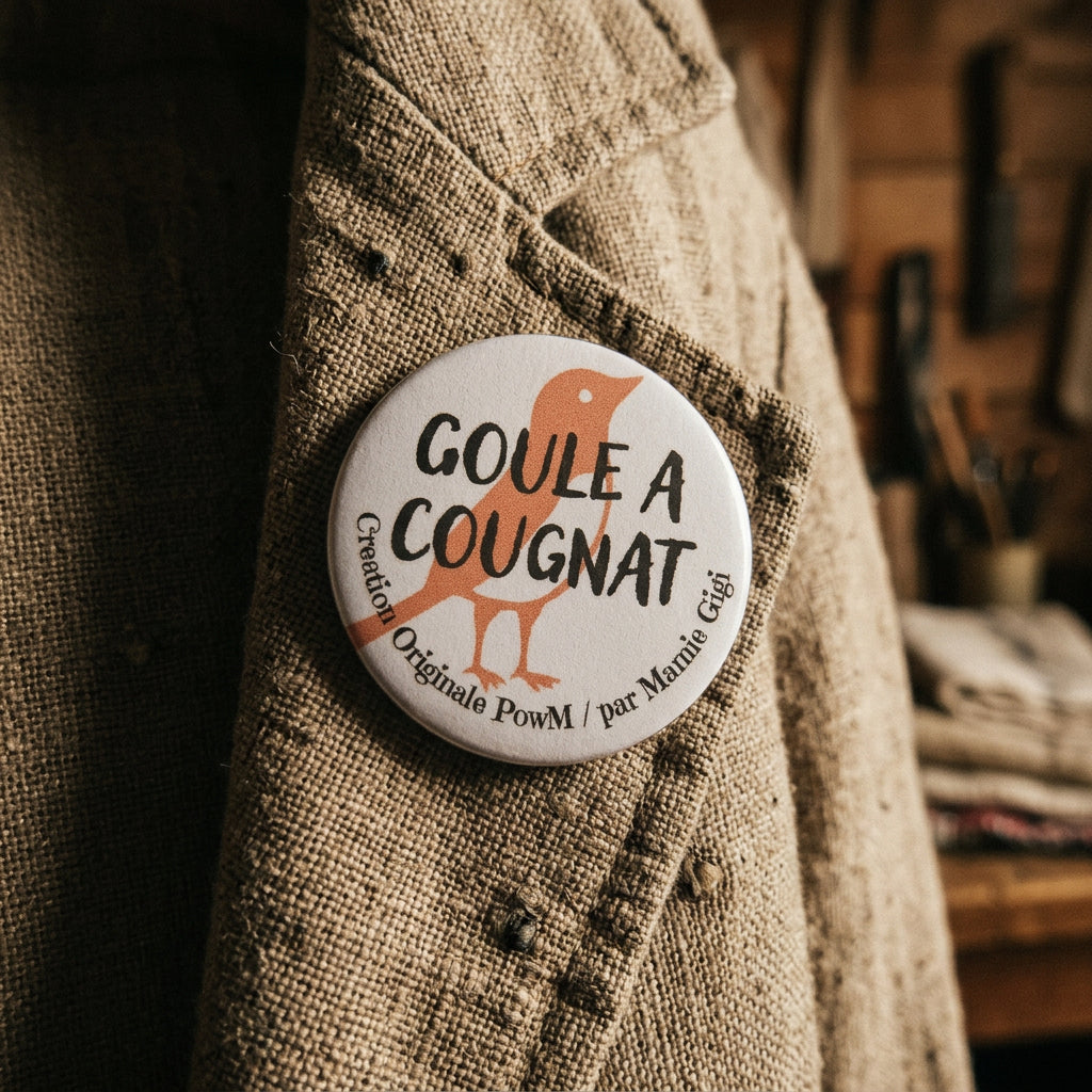 Badge rond Goule à Cougnat — badge seul