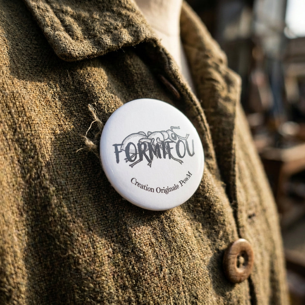 Badge Rond Forme Fou”, “description”:  — badge seul