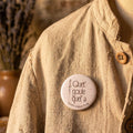 Badge rond Quet goule quel’a”, “description”:  — badge seul