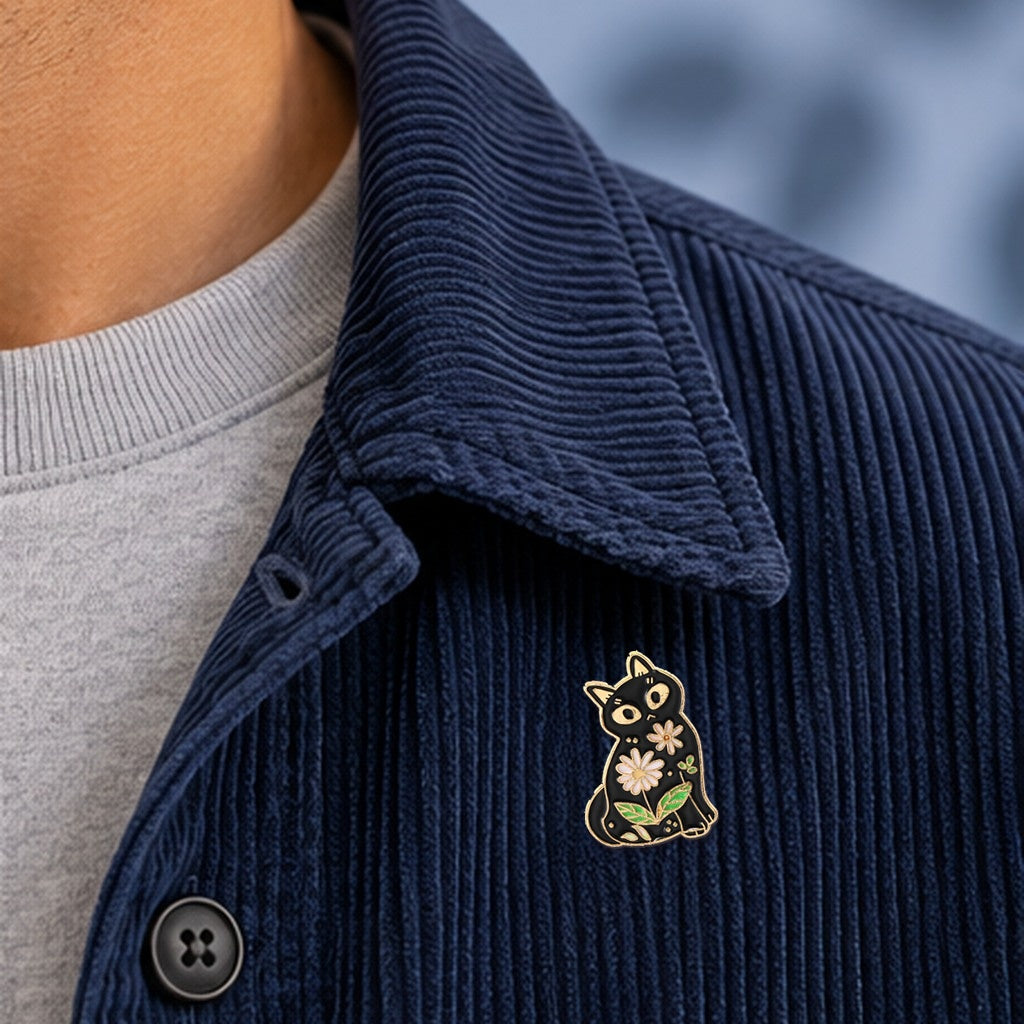 Chat avec fleurs — veste