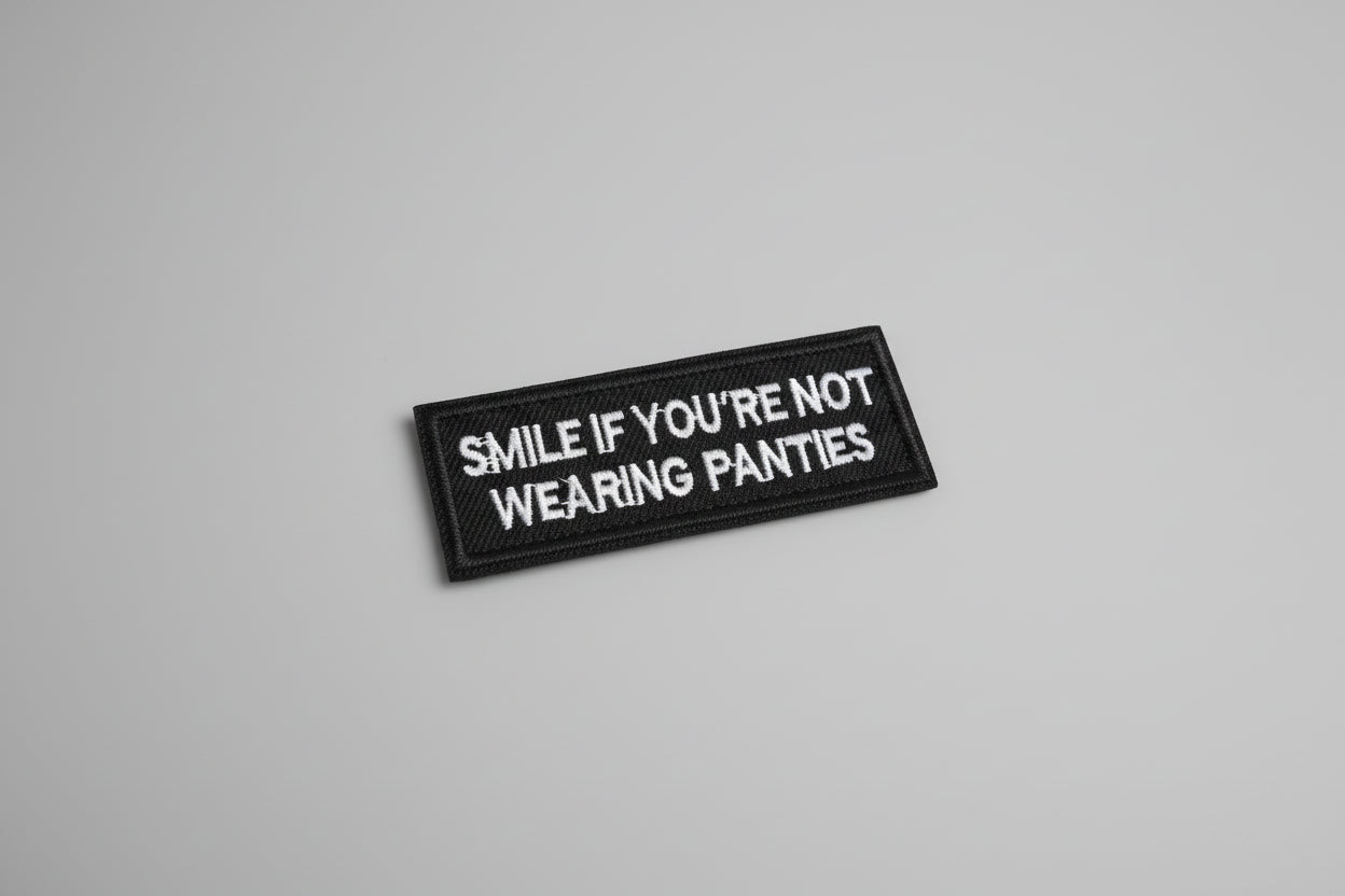 Patch ecusson (thermocollant) - "smile if..."