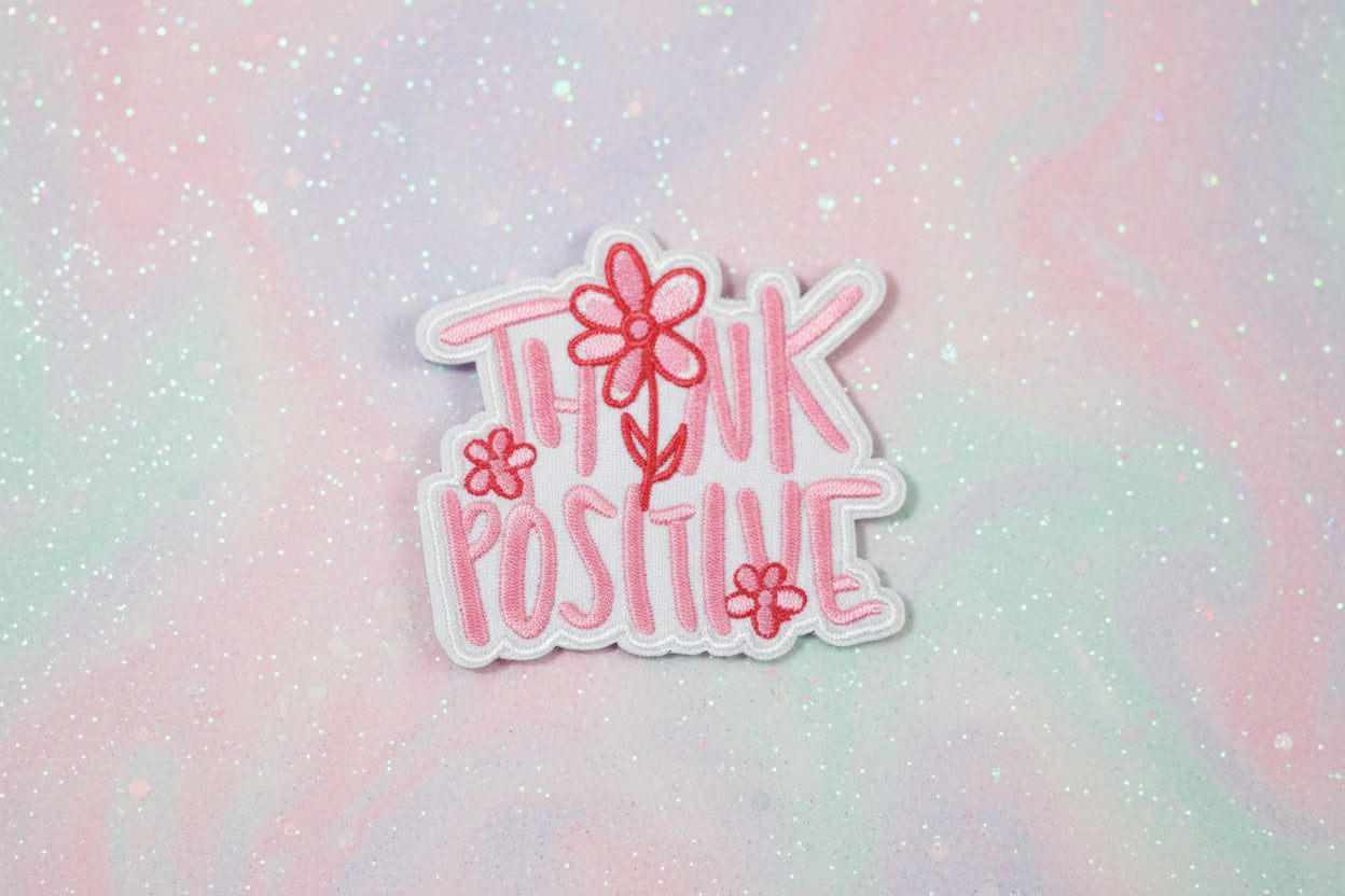 Patch ecusson (thermocollant) "Think positive"