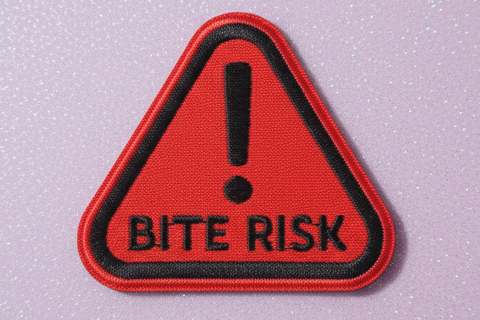 Patch ecusson (thermocollant) "Bite risk"